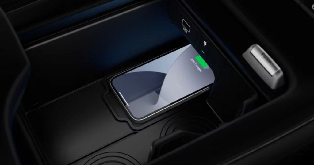 The 2025 Palisade Night Edition also has wireless fast charging in it.