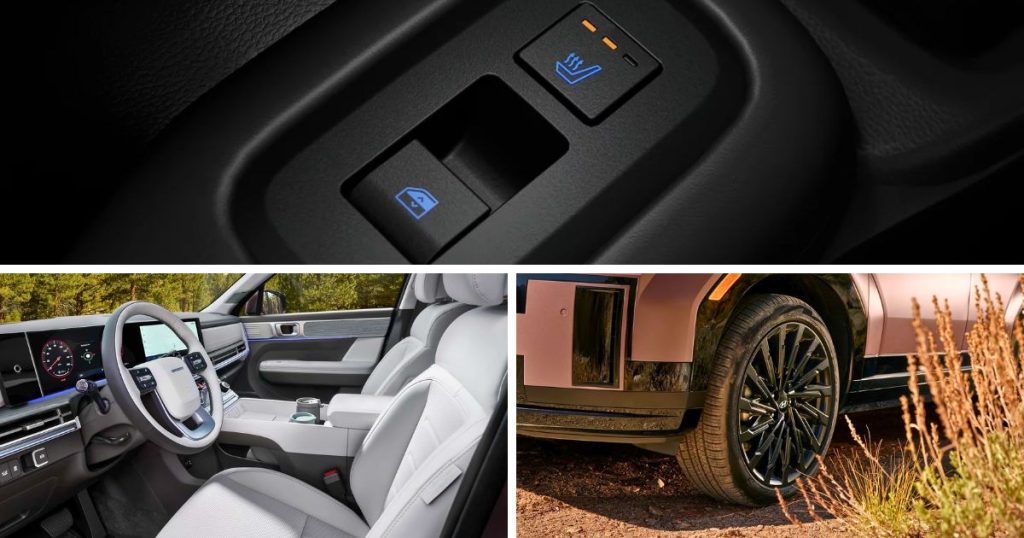 21-inch alloy wheels and interior features of the 2026 Hyundai Santa Fe Calligraphy