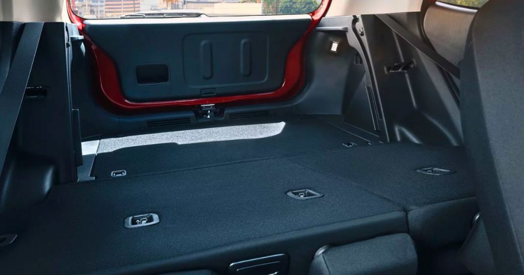 The 60/40 split fold-down rear seatback increases the new Hyundai Venue cargo space