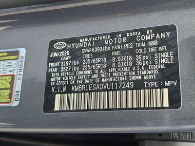 2027 Hyundai PALISADE HYBRID SEL 7P
