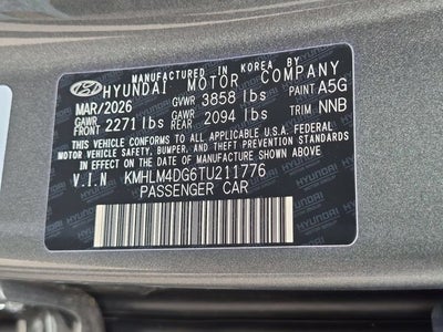 2026 Hyundai ELANTRA SEL Sport