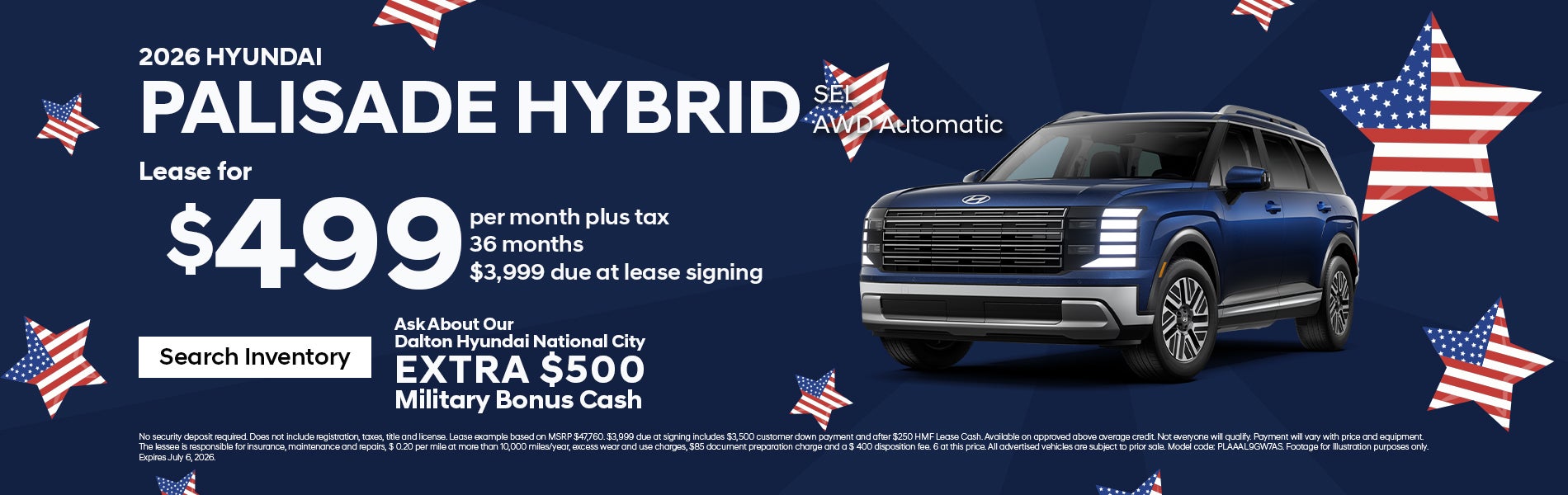 June Palisade offer at Dalton Hyundai