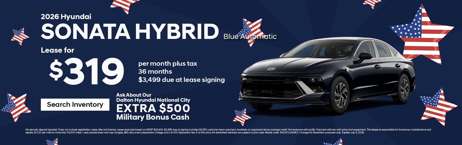 June Sonata offer at Dalton Hyundai