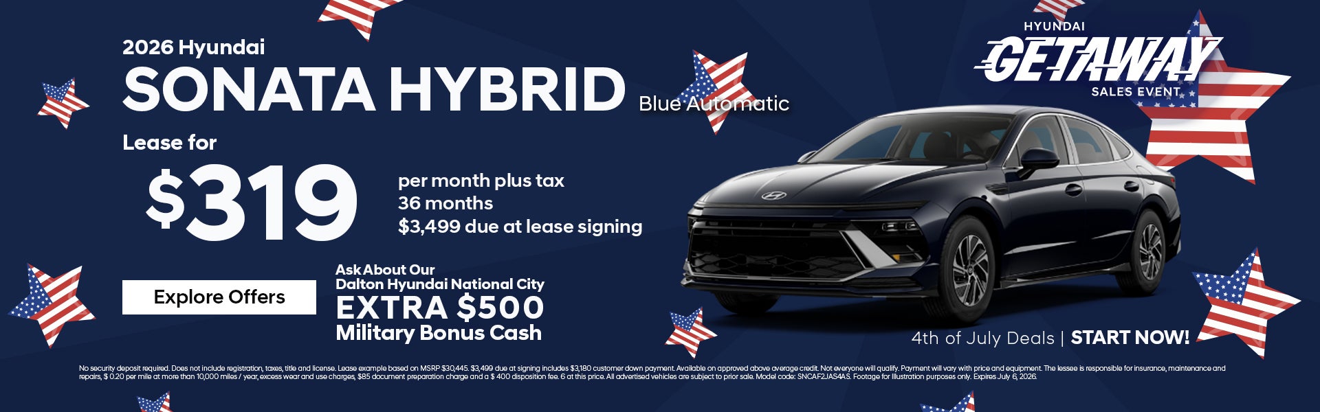June Sonata offer at Dalton Hyundai