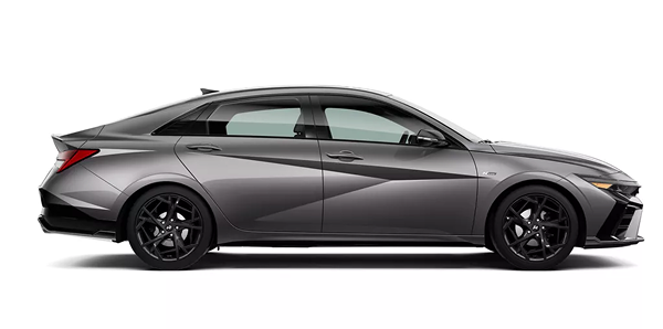 2026 Hyundai Elantra N Line in silver with sporty styling