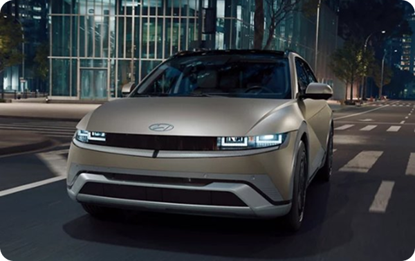Hyundai Ioniq 5 driving in city