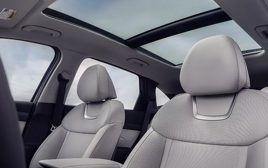 2026 Hyundai Tucson Hybrid interior with panoramic sunroof