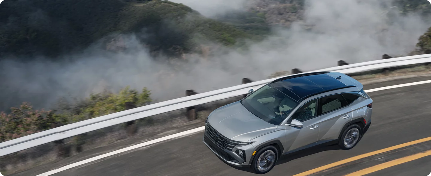 2026 Hyundai TUCSON Plug-in Hybrid on mountain road