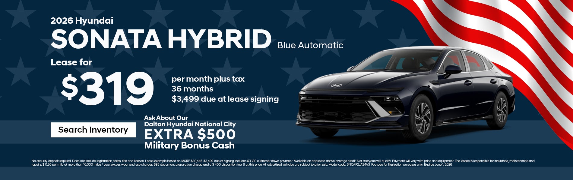 Special Lease on Sonata Hybrid at Dalton Hyundai