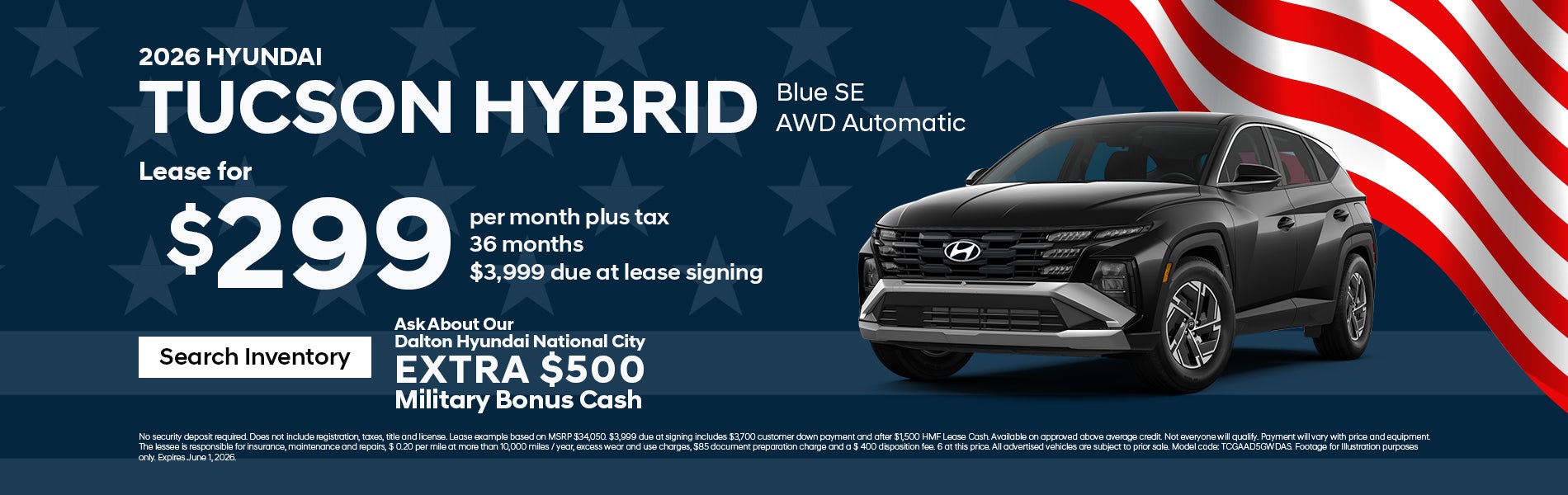 Special Lease on Tucson Hybrid at Dalton Hyundai