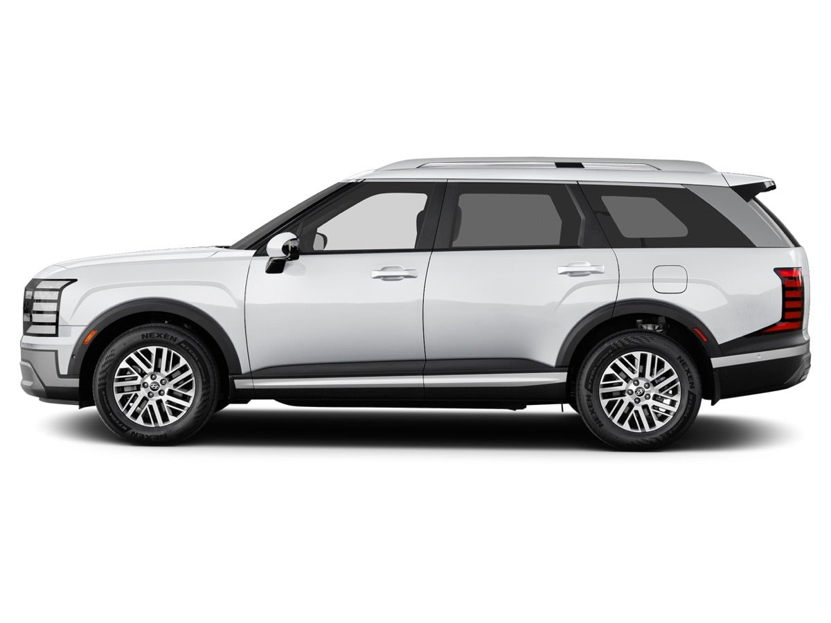 The side profile of a 2026 Hyundai Palisade, showing the full three-row body length.