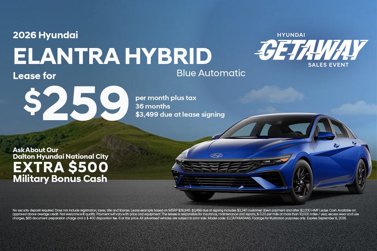 New 2026 Hyundai Elantra Hybrid Blue