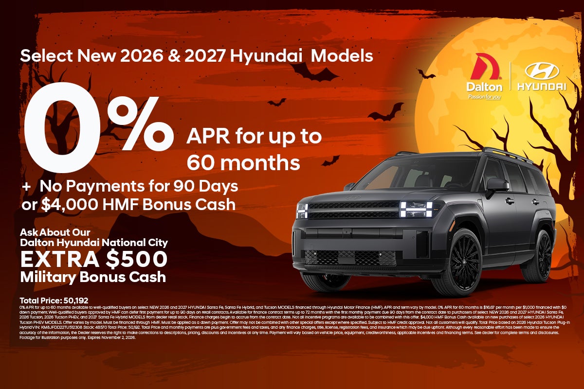 0% for up to 60 mos + No Payments for 90 Days or up to $4,000 Bonus Cash