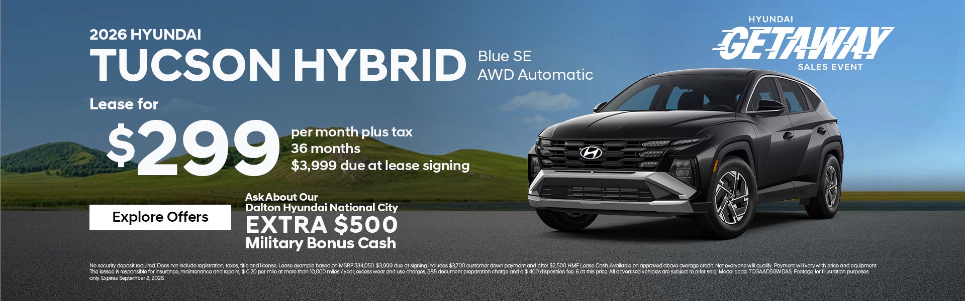New 2026 Hyundai Tucson Hybrid Blue SE 