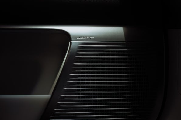 Close-up of a Bose speaker grille in the IONIQ 9 door trim