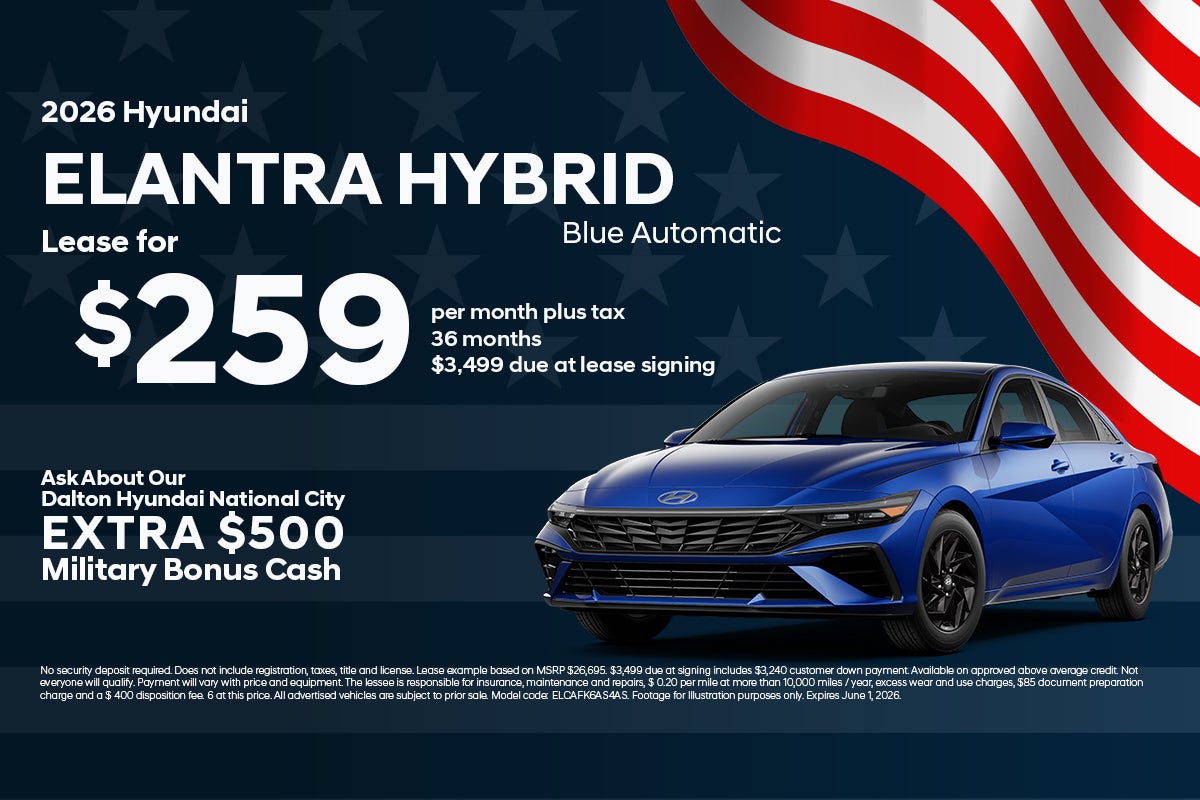 New 2026 Hyundai Elantra Hybrid Blue
